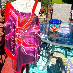 Sheer asymmetrical top